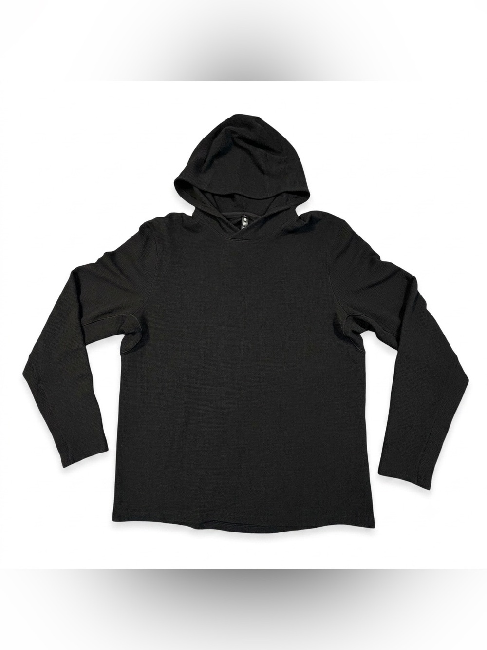 Lululemon Shift Stitch Hoodie Mens Large Black Performance Waffle Knit Pullover